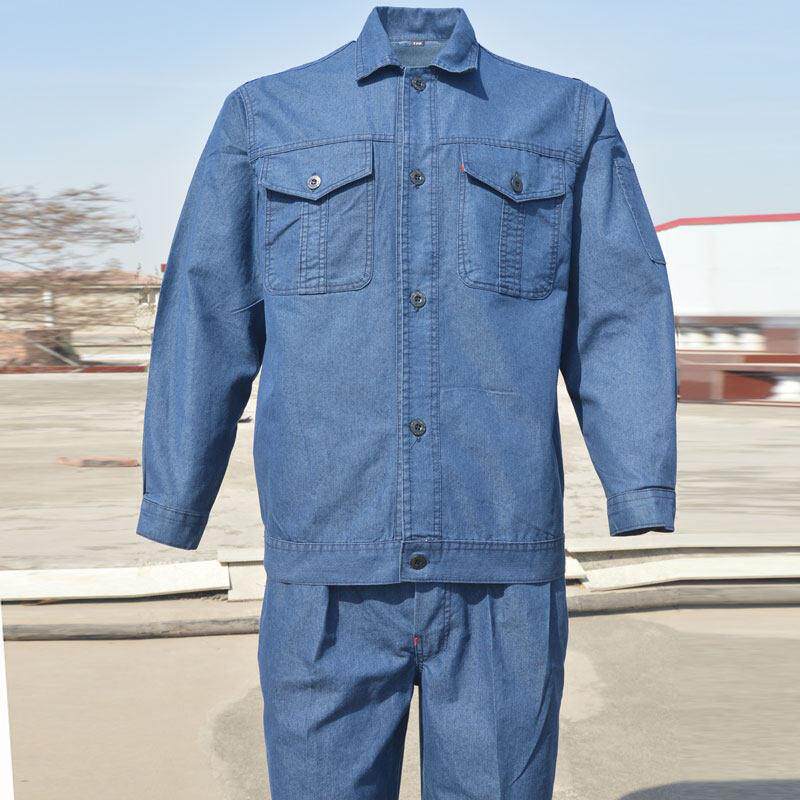 夏季薄款牛仔工作服套装