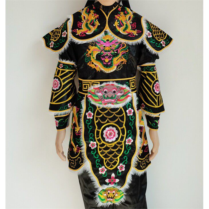 荣登英歌舞刺绣服装营老爷迎神太子战甲游神锣鼓队挑花篮服饰演出