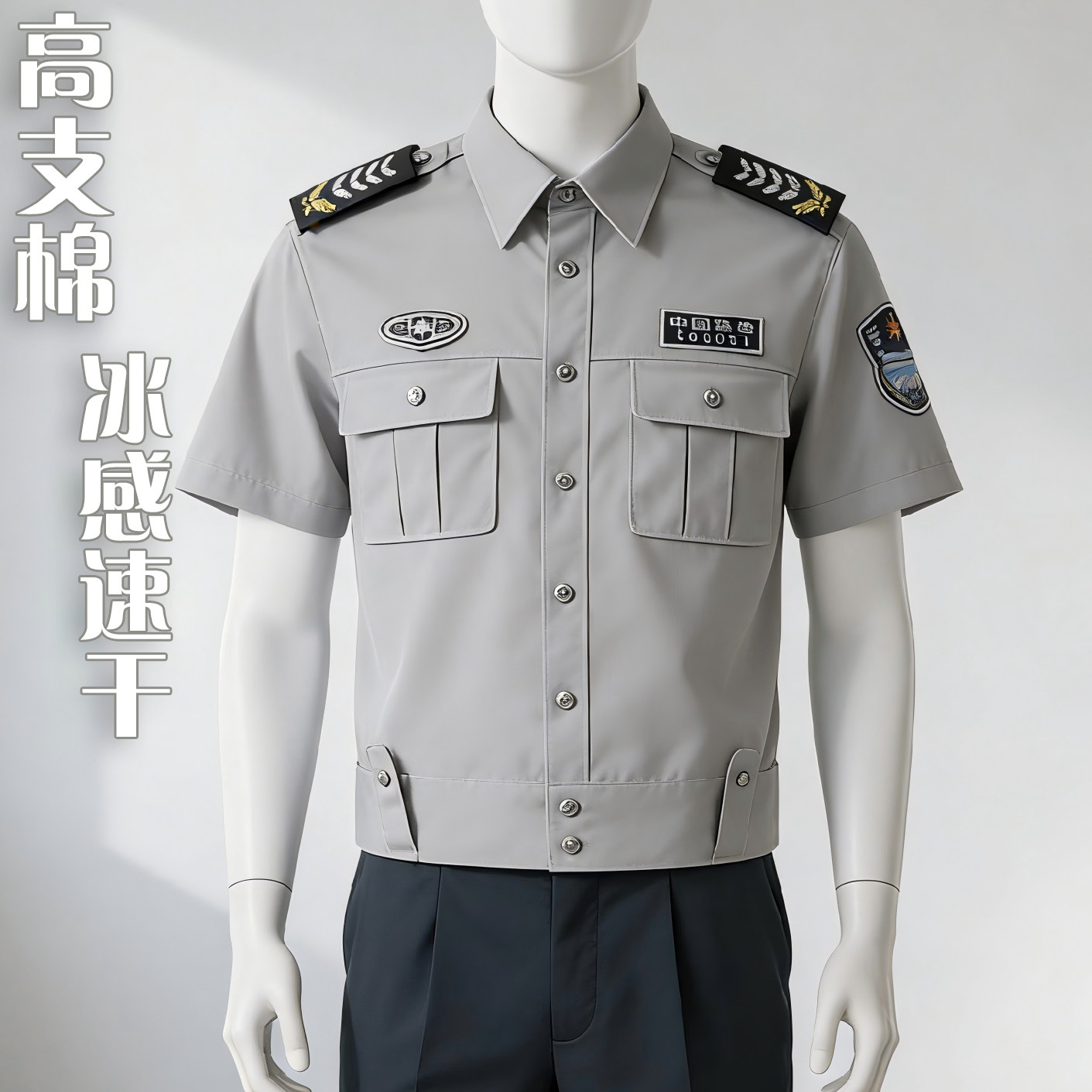 纯棉2011新式保安制服短