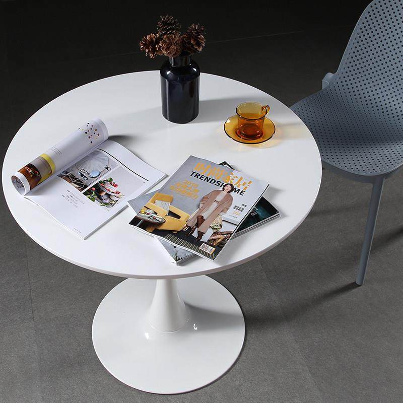 北欧郁金香桌子洽谈家用小户型圆桌现代简约餐桌圆形桌茶几咖啡桌