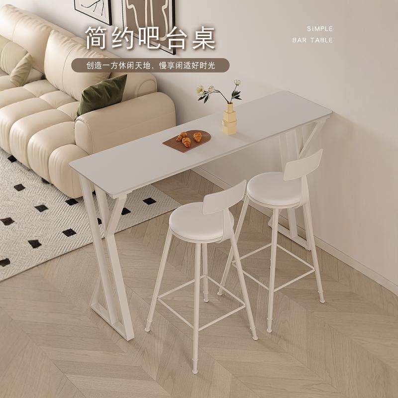 北欧白色岩板吧台桌简约现代 家用隔断长条窄桌 阳台高脚桌椅组合,商业/办公家具,酒吧台,淘宝优惠券,粉丝福利购,淘宝优惠卷