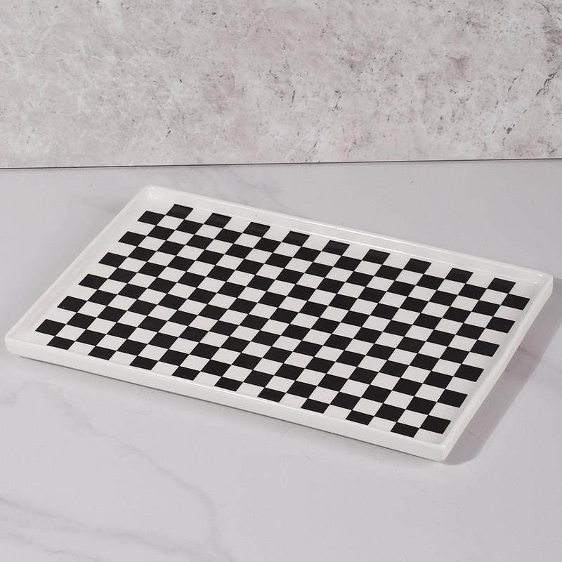 泰留恋 ins北欧轻奢陶瓷托盘首饰展示盘玄关水杯收纳盘装饰摆件,餐饮具,餐用托盘,淘宝优惠券,粉丝福利购,淘宝优惠卷