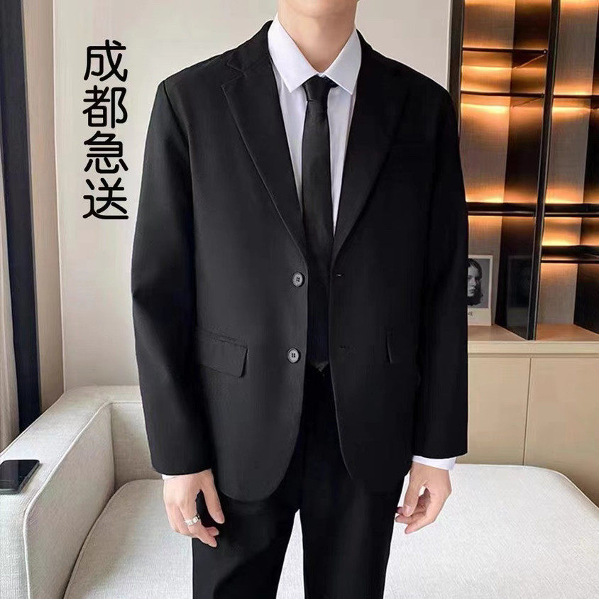 男西服伴郎服套装职业装大学生面试商务西装外套韩版工作服三件套