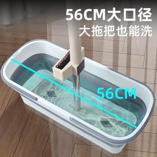 百家好世清洗涮拖把桶长方形塑料大挤水海绵墩布专用家用单桶单卖