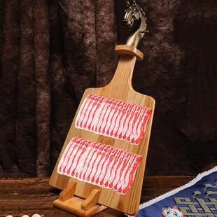 蒙古马头木盘火锅羊肉盘蒙古族特色蒙餐餐具实木手工托盘盘子包邮