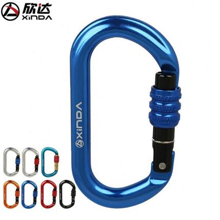xinda/欣达O型丝扣主锁户外攀岩主锁安全主锁登山扣快挂锁具装备