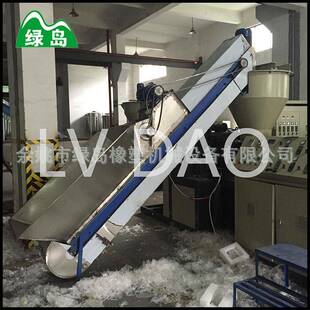 宁波绿岛塑料颗粒送料机粉末饲料提升机不锈钢薄膜带水上料机
