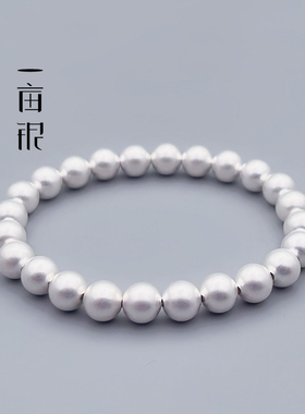 990足银古法圆珠子弹绳手链百搭