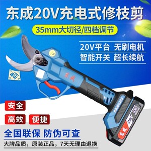 东成电动修枝剪刀20V充电