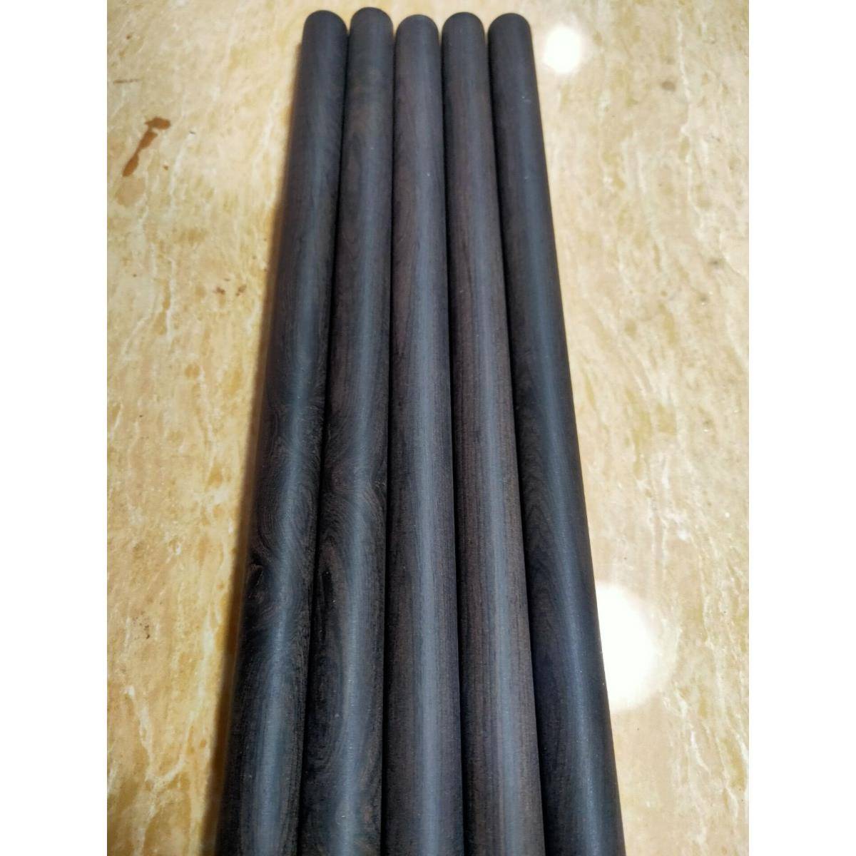 紫檀木黑檀木圆棒圆棒木棒圆头材料笔筒材料红木材料定制圆棒