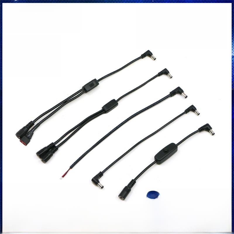 12V锂电池拓展线DC转接XH2.54 XT30 XT60带开关T头一拖二充电线