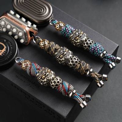 EDC推牌挂绳伞兵绳汽车钥匙挂件包包配饰通勤车刀坠挂饰钥匙炼 炼