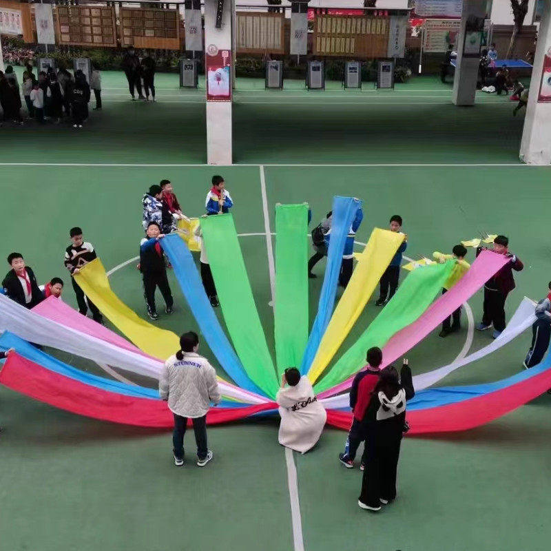 红缎带彩带舞蹈绸子大红