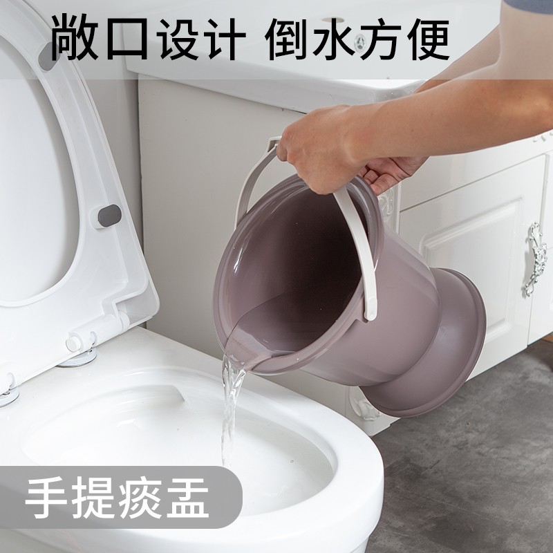 孕妇尿桶大人家用防臭女卧室老人小便器夜L壶尿壶手提痰盂尿盆带