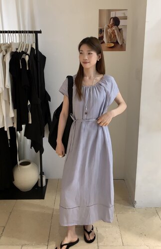 非真实价格：韩国Chic气质温柔小女人设计感时髦休闲连衣裙