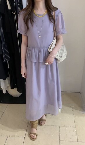 非真实价格：韩国Chic气质温柔小女人设计感时髦休闲连衣裙