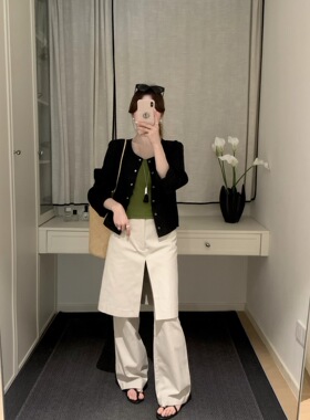 非真实价格：韩国Chic气质温柔小女人设计感时髦黑色长袖防晒外套
