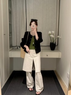 非真实价格：韩国Chic气质温柔小女人设计感时髦黑色长袖防晒外套