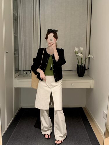 非真实价格：韩国Chic气质温柔小女人设计感时髦黑色长袖防晒外套