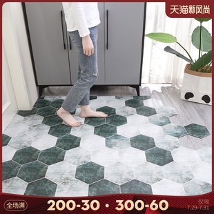 轻奢入户门地垫皮革家用可擦pBvc免洗防水进门脚垫可裁剪地毯