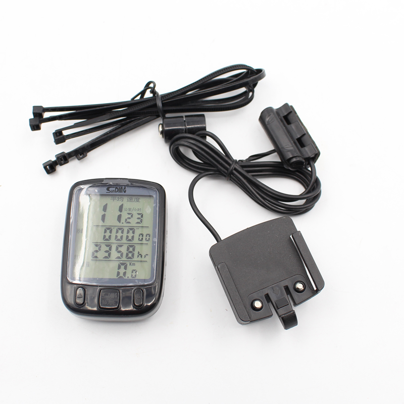 顺东骑行码表自行车夜光防水里程表中文大屏迈速表登山车码表配件