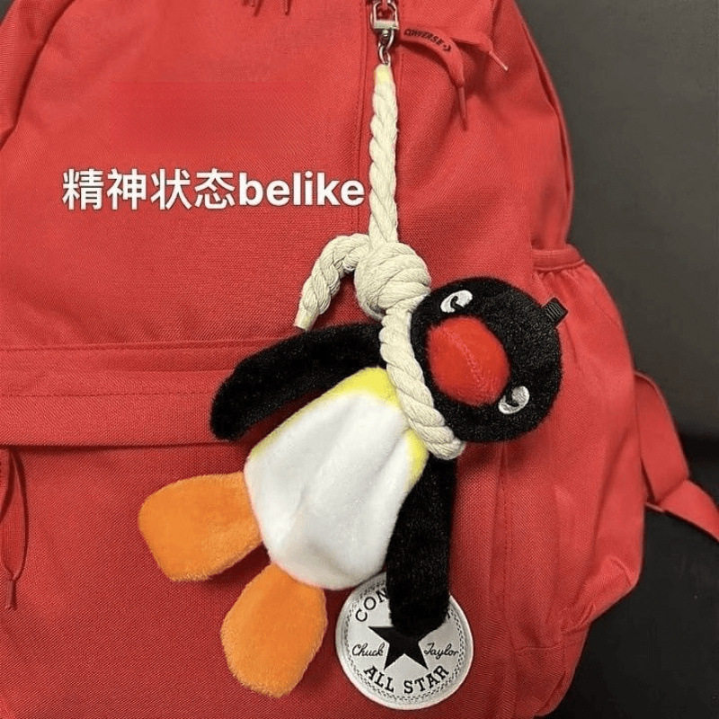 企鹅pingu毛绒包挂件钥匙扣图片