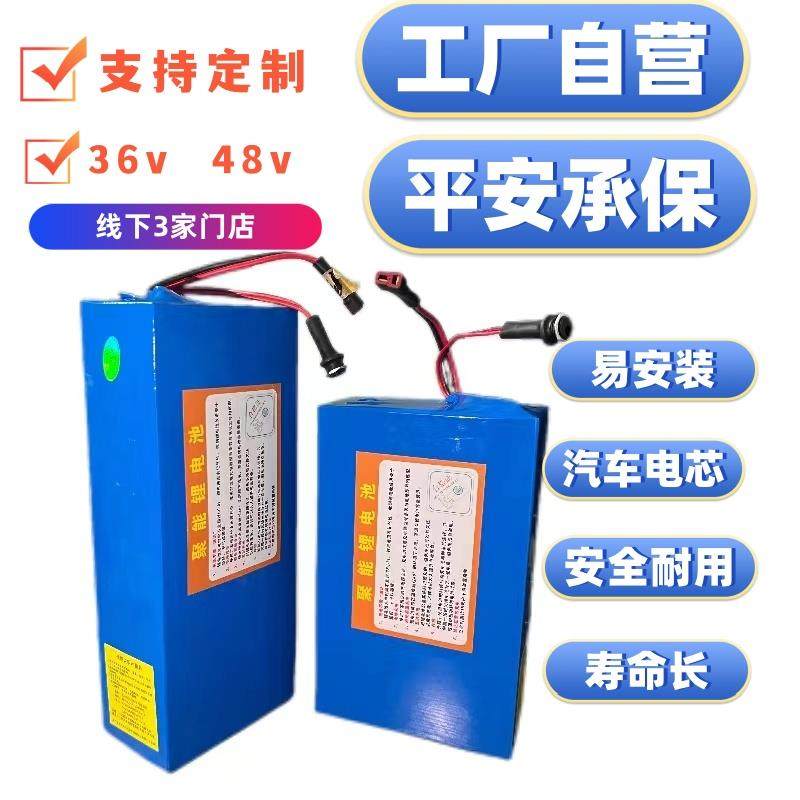 36V电动车锂电池48V电瓶24伏电池适用希洛普自行车代驾折叠滑板车