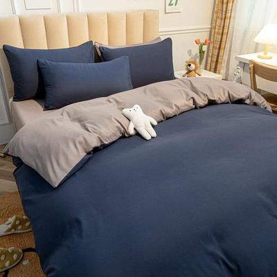 网红四件套1.8m纯色床单被套1.5米床上用品单人床学生宿舍4三件套