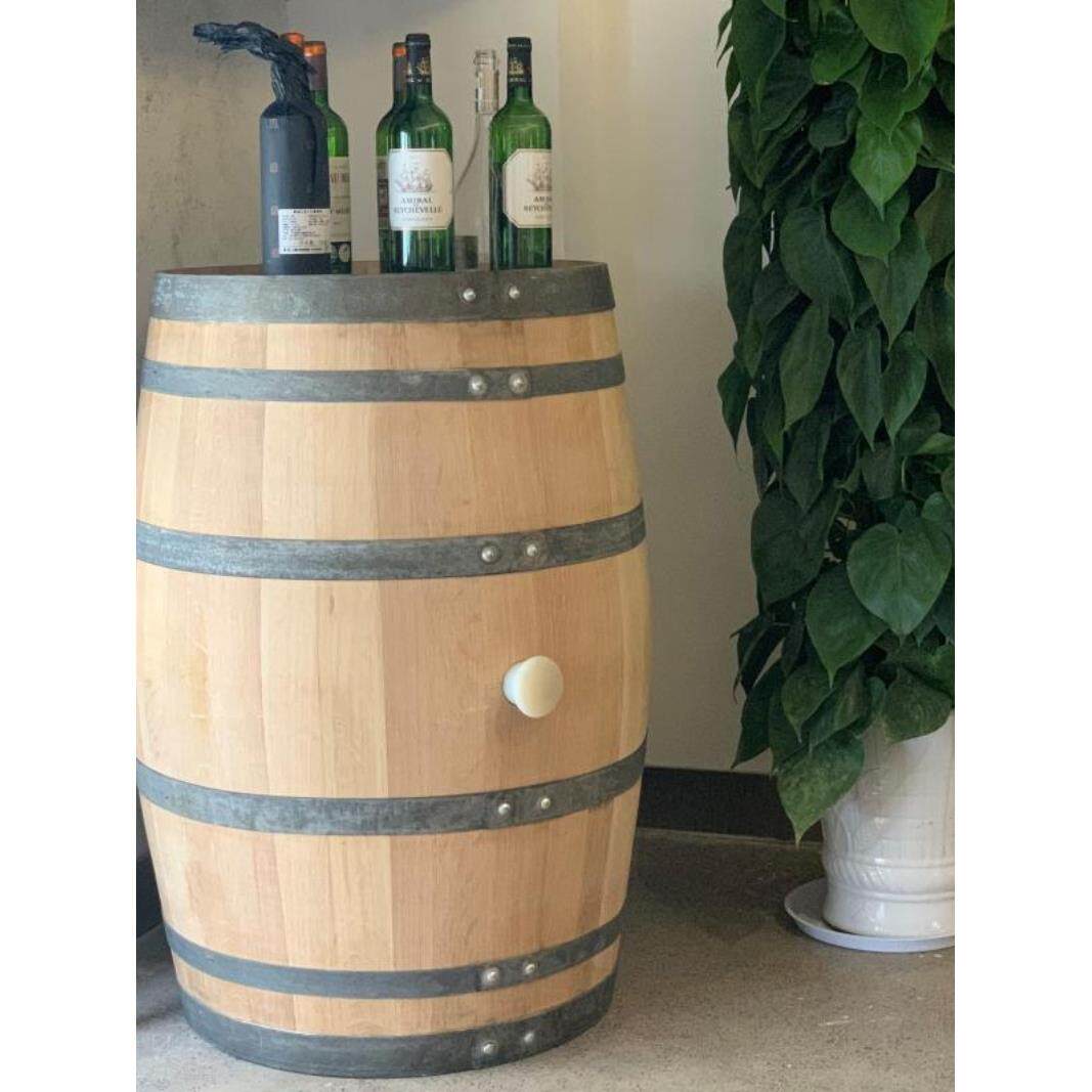 橡木桶空桶红酒葡萄发酵旧装饰法国美国进口雪莉威士忌白兰地酒桶
