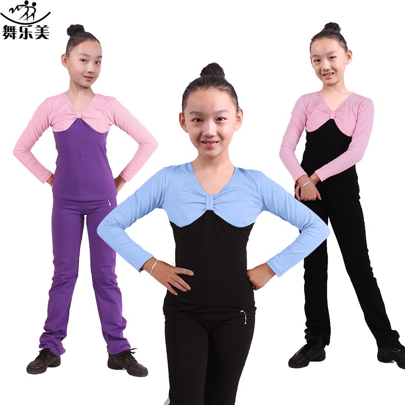 秋冬小女孩舞蹈服儿童长袖练功服小学生中国舞舞蹈服跳舞服装