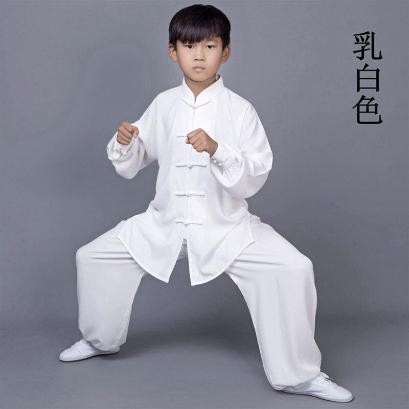 青少年学生太极服春夏武术练功服太极拳服男女小孩儿Y童团体表演