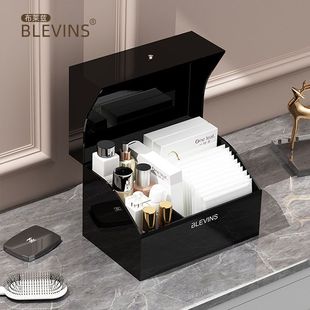 面膜收纳盒带盖 防尘收纳架 放面膜的盒子架子化妆品护肤品整理箱