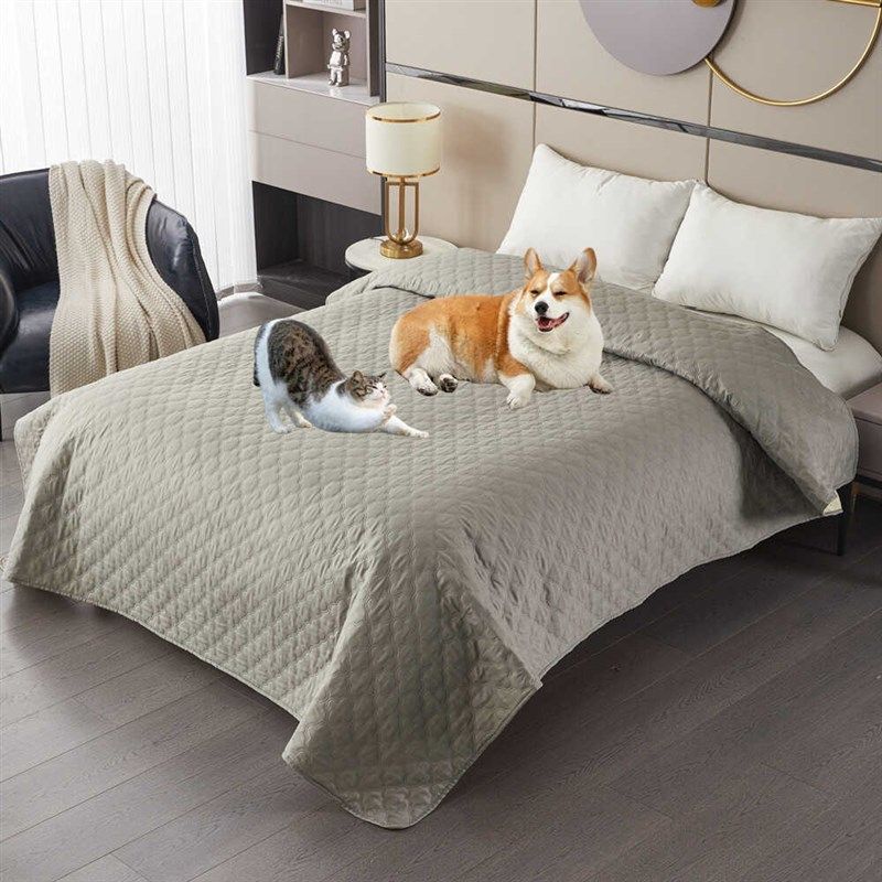 宠物防尿床盖四季款防水床单加厚防猫抓床罩沙发垫U子不粘毛保护