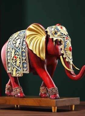 源盛集珍办公室吉祥大象摆件招财镇宅客厅玄关装饰品乔迁开业礼品
