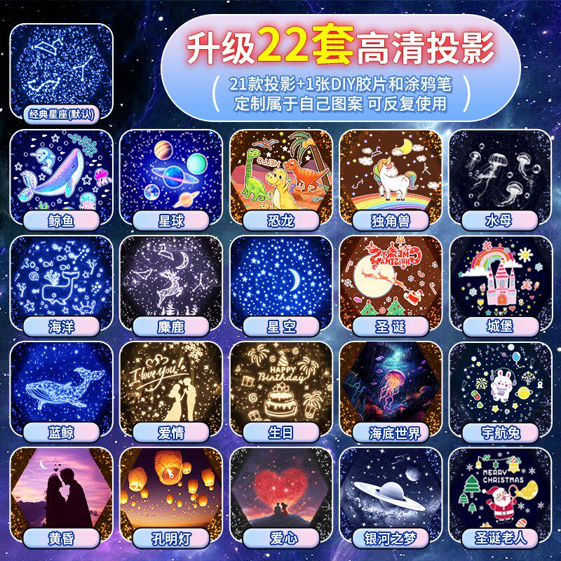 星空投影灯订婚求婚室内布置生日场景装饰后备箱惊喜氛围感道具女