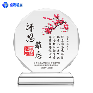 水晶奖杯定制奖牌老同学聚会照片毕业季纪念品送老师幼儿园感谢牌