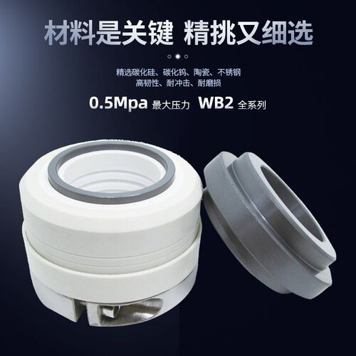 WB2机械密封化工j泵配件机封四氟轴封耐腐蚀152碳化硅35/40/45单