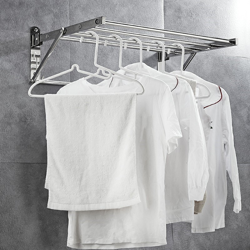 不锈钢304晾衣架室内外户外折叠晒衣架阳台晾衣杆壁挂衣架