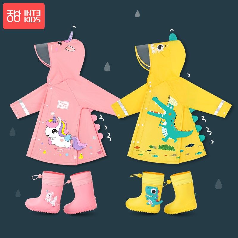 儿童雨衣男童女2026新款u小孩雨鞋套装可爱全身防水幼儿园宝宝雨