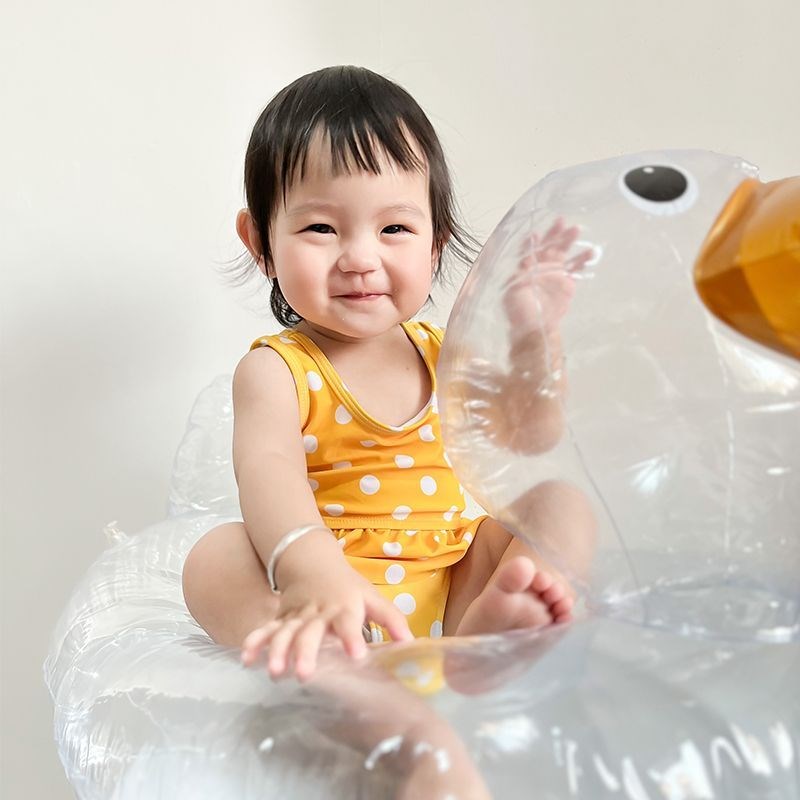 小女孩泳衣女儿童婴儿泳衣新款婴儿无袖两件式中小童游泳装幼童夏