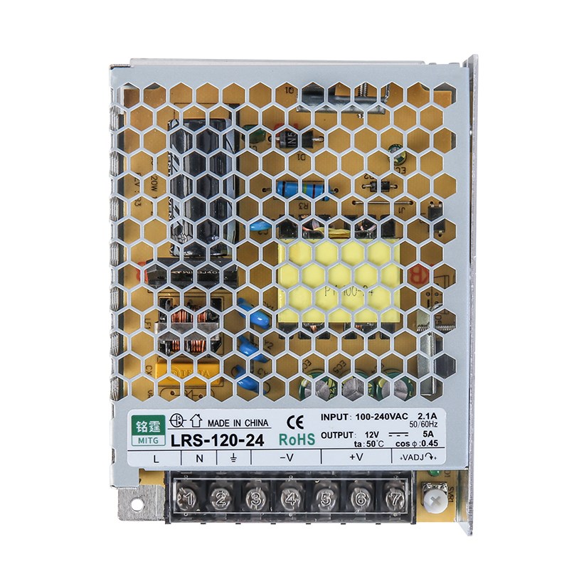 220v交流转12v/24v直流5A10A 开关电源变压器LRS-120-12/24适配器
