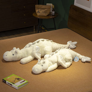 新品雪龙白色小飞龙毛绒玩具带翅膀恐F龙玩偶公仔柔软抱着睡觉女