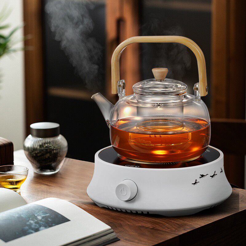 乐米思煮茶电陶炉不挑壶电茶炉静音煮G茶炉玻璃壶迷你烧水煮茶器