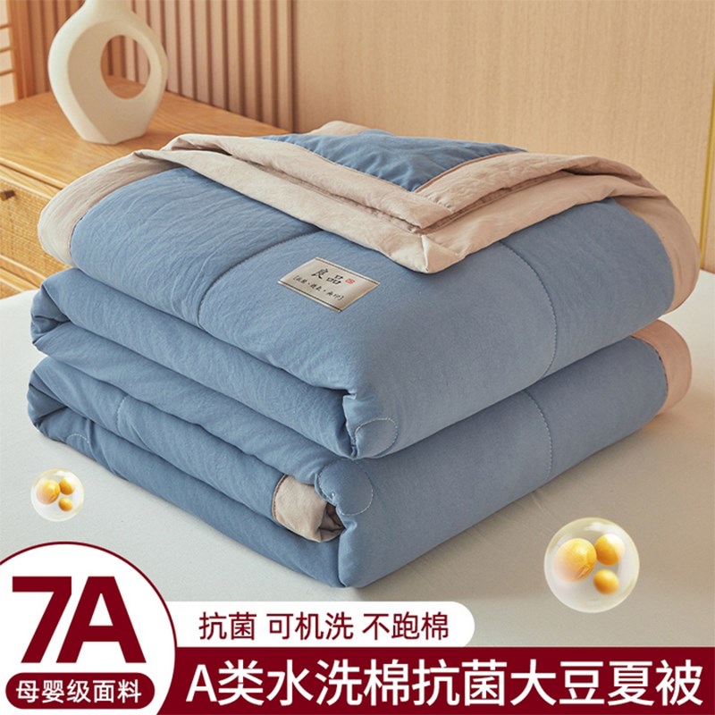 夏季A类大豆夏凉被空调被2025夏天被单L人薄款被子儿童被芯可机洗
