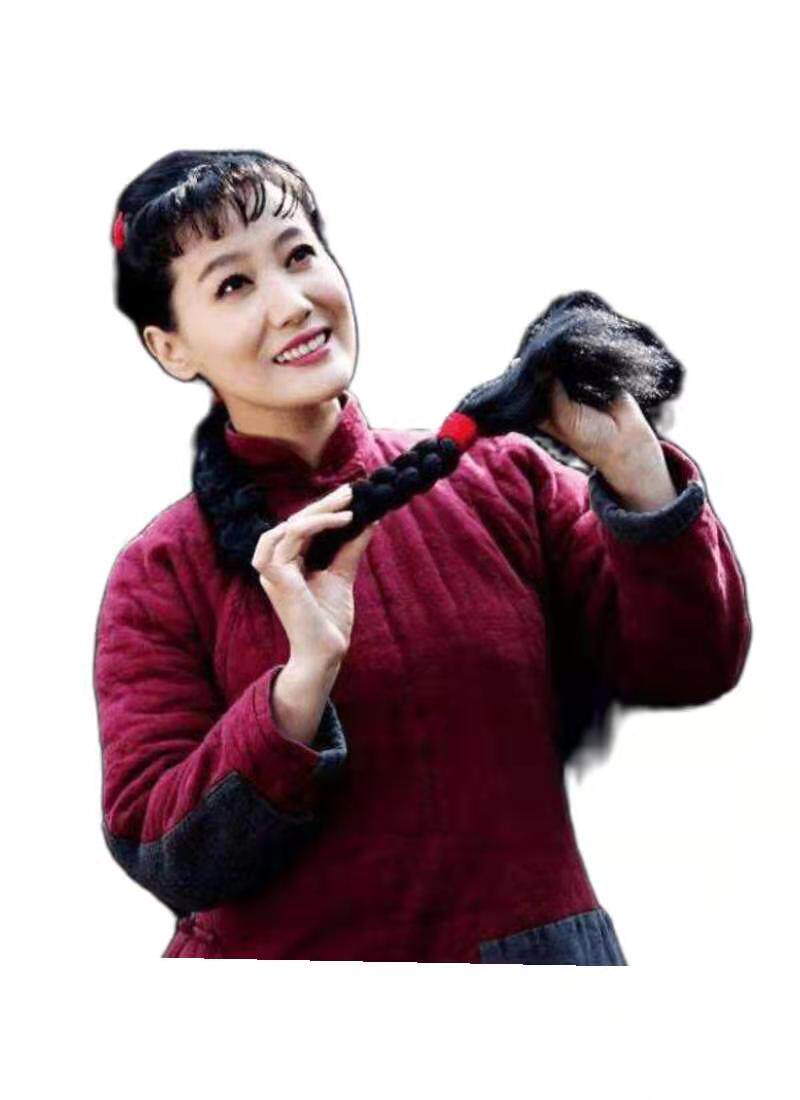 单辫子假发辫子发套斜刘海齐刘A海高温丝头套民国少女假发古装辫
