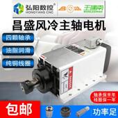 昌盛雕刻机主轴电机风冷1.5 6KW高速方形风冷王建南 4.5 2.2 3.5