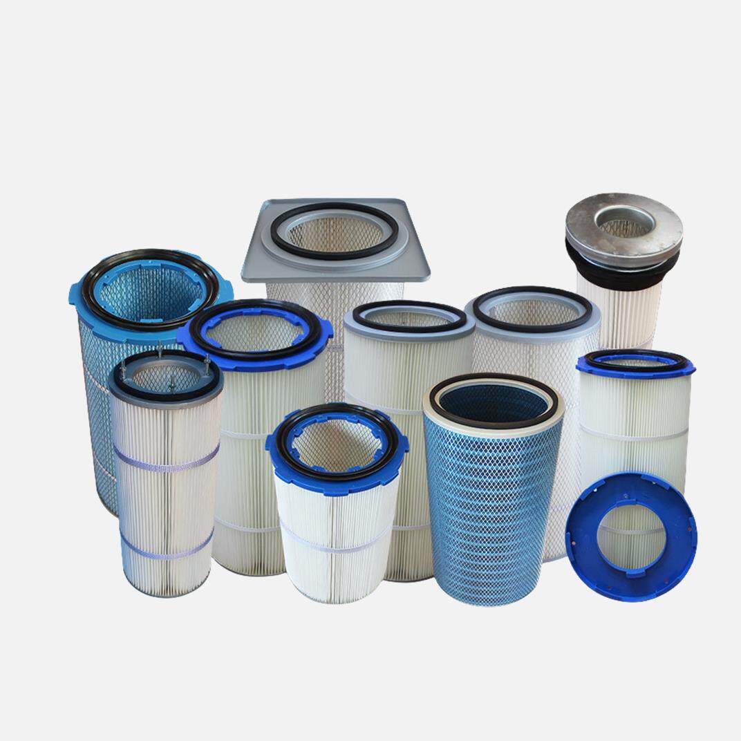 工业除尘滤芯滤筒六耳快拆除尘器喷塑粉末涂装喷砂抛丸机除尘滤筒