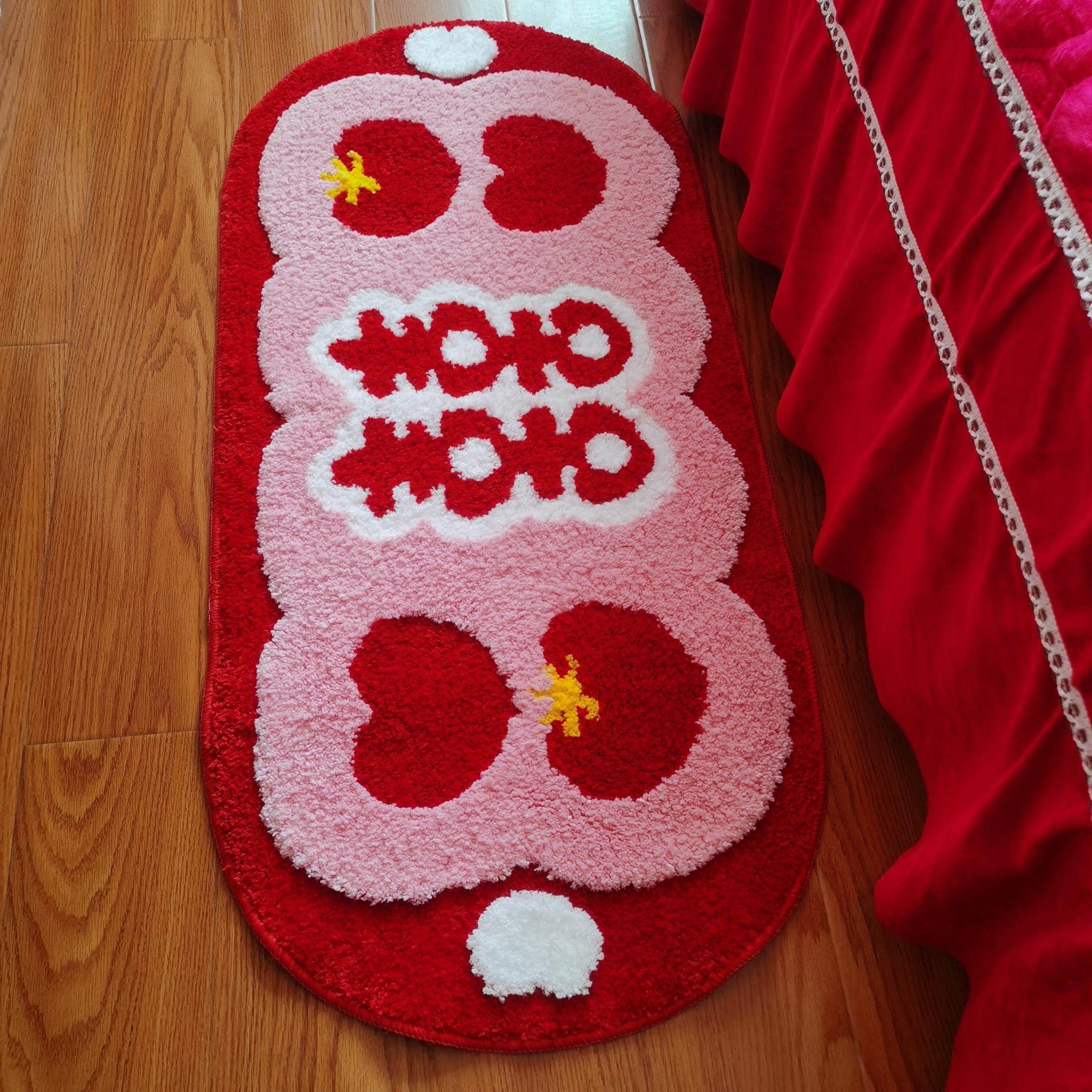 家用喜庆植绒地毯入户门吸水防滑脚垫卫生间浴室柔软植绒地毯,居家布艺,床边毯,淘宝优惠券,粉丝福利购,淘宝优惠卷