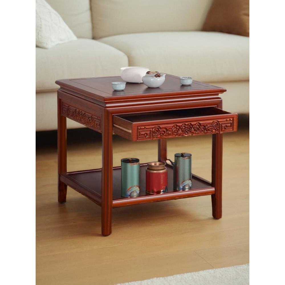 实木小四方桌沙发侧边几角几小茶几中式茶台柜鱼缸架盆景石头花架