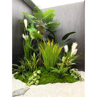 园林绿化植物园林绿化人造植物人造树室内大型假植物楼梯转角园林